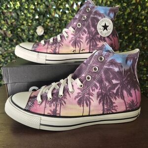 NIB Converse AllStar Sunset Palms HiTop Chuck Taylor Mens 10 Womens 12 Sneakers